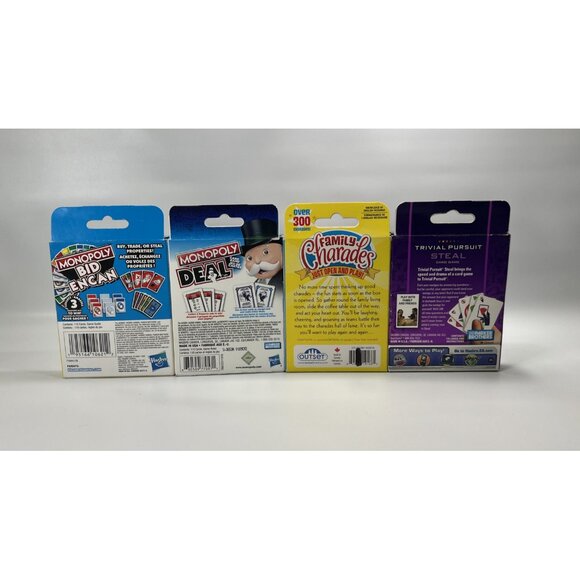 Travel Card Games 4 Pack - Monopoly, Trivial Pursuit, Family Charades *Read* - Picture 9 of 11